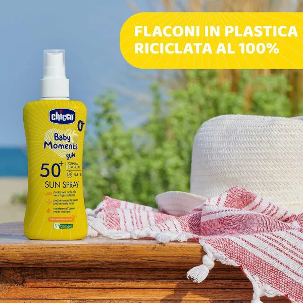 Protezione Estate|Chicco Baby Moments Sun - Latte Solare Spray 150Ml