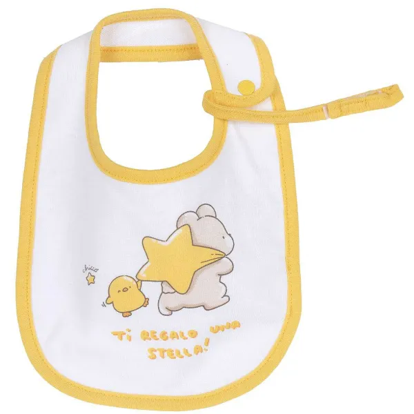 Bavagli|Chicco Bavaglino Con Laccetto Porta Succhietto Bianco