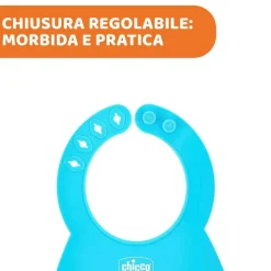 Bavaglini|Chicco Bavaglino In Silicone Facile Da Arrotolare Azzurro