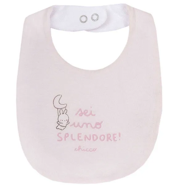 Bavagli|Chicco Bavaglino Stampato Rosa Chiaro