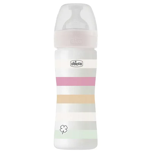 Biberon|Chicco Biberon Benessere 250Ml Flusso Medio In Plastica Bianco