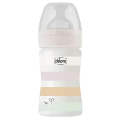 Biberon|Chicco Biberon Benessere 150Ml Flusso Lento In Plastica Bianco