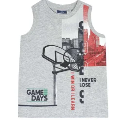 Canottiere|Chicco Canotta Con Grafica Grigio Chiaro