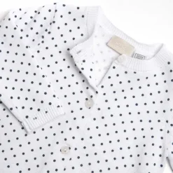 Cardigan|Chicco Cardigan Di Tricot A Pois Bianco