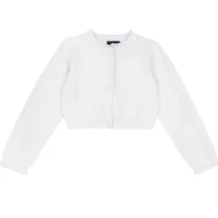 Cardigan|Chicco Cardigan In Filato Di Cotone Bianco