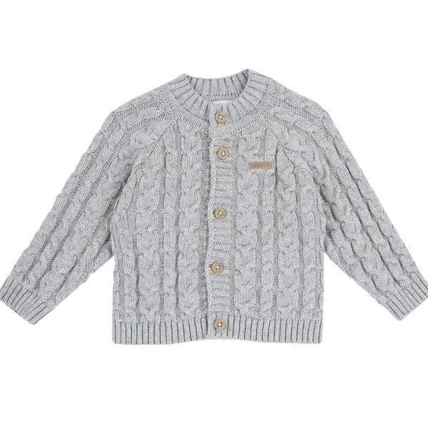 Cardigan|Chicco Cardigan In Maglia Grigio Medio