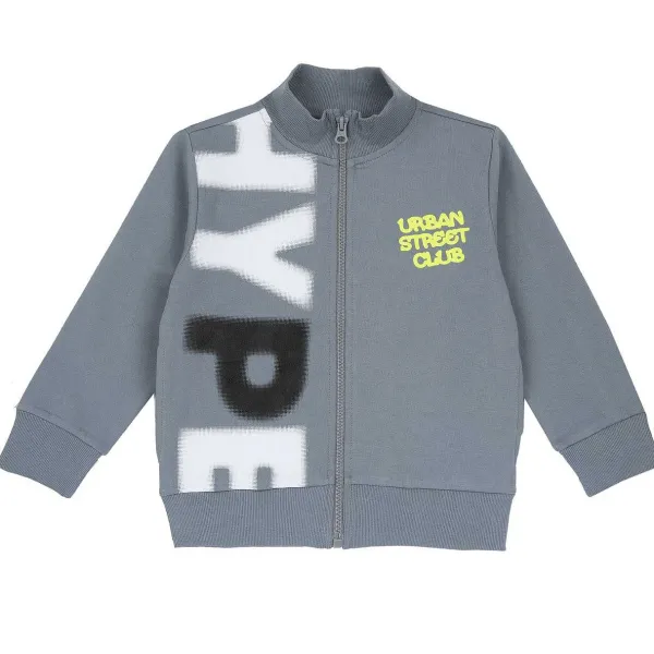 Cardigan|Chicco Felpa Con Zip Grigio Medio