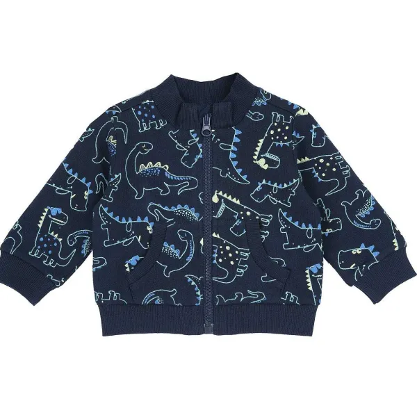 Cardigan|Chicco Felpa Fantasia Con Zip Blu Scuro