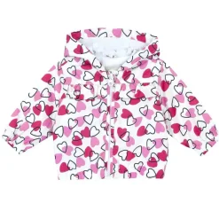Giacche|Chicco Giubbino Antivento Con Cappuccio Bianco E Rosa