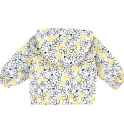 Giacche|Chicco Giubbino Con Volant E Fantasia All Over Con Fiorellini- Poliestere Riciclato Bianco E Giallo