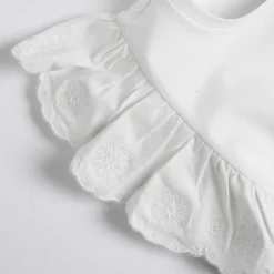 T-Shirt|Chicco Maglietta Con Manichine Volants Ricamate