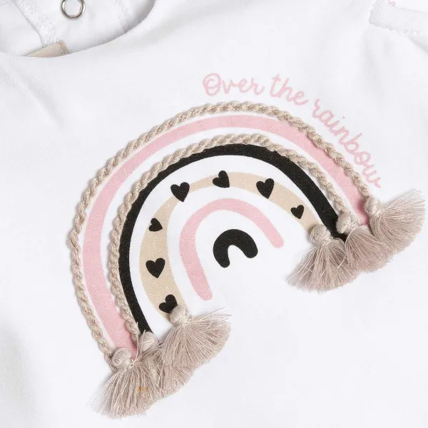 T-Shirt|Chicco Maglietta Con Stampa Arcobaleno E Applicazioni