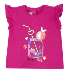 T-Shirt|Chicco Maglietta Fuxia Con Volants