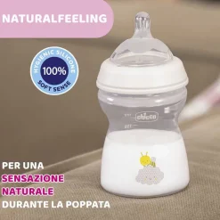 Biberon|Chicco Naturalfeeling Biberon 2M+ 250Ml Flusso Medio Azzurro