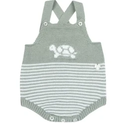 Pagliaccetti|Chicco Pagliaccetto Corto In Maglia Verde Chiaro