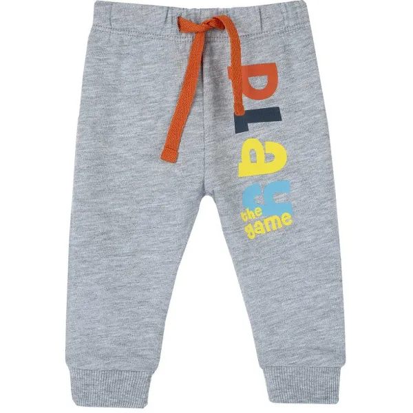 Pantaloni|Chicco Pantaloni Di Felpa Con Stampa Grigio Chiaro