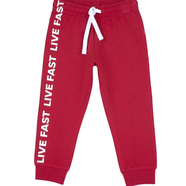 Pantaloni|Chicco Pantaloni Lunghi Di Jersey Con Stampa Rosso Medio