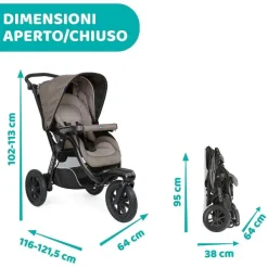 Passeggini|Chicco Passeggino Activ3 2023 Dark Beige