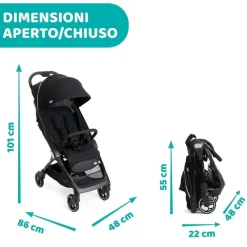 Passeggini|Chicco Passeggino We Nero