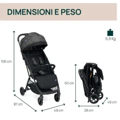 Passeggini|Chicco Passeggino Glee Playful Black