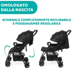 Passeggini|Chicco Passeggino Ohlal 3 Jet Black