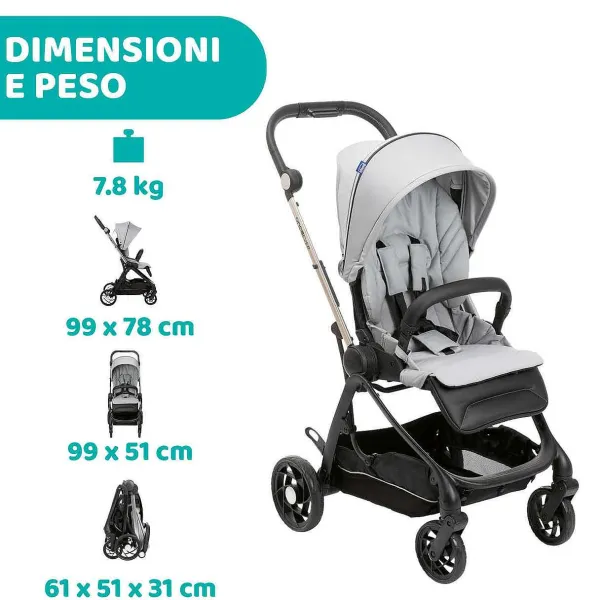 Passeggini|Chicco Passeggino One4Ever Silverleaf
