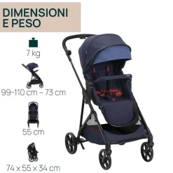 Passeggini|Chicco Passeggino Seety Oxford Blue