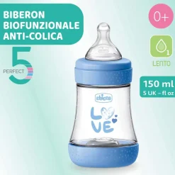 Biberon|Chicco Perfect 5 Biberon 150 Ml - Flusso Lento Azzurro