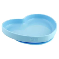 Piatti E Posate|Chicco Piatto Cuore In Silicone Con Ventosa Azzurro