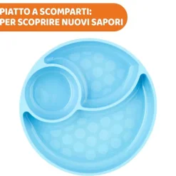 Piatti E Posate|Chicco Piatto In Silicone Con Ventosa Azzurro