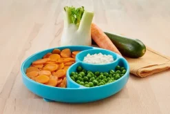 Piatti E Posate|Chicco Piatto In Silicone Con Ventosa Azzurro