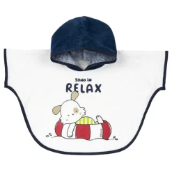 Teli Mare|Chicco Poncho Mare In Spugna Bianco E Blu