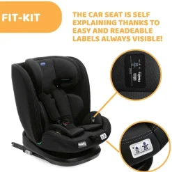 Seggiolini Auto Bimbi Piccoli (Dai 15 Mesi)|Chicco Seggiolino Auto Mokita (76-150 Cm) Black