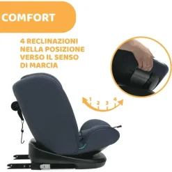 Seggiolini Auto Bimbi Piccoli (Dai 15 Mesi)|Chicco Seggiolino Auto Mokita (76-150 Cm) India Ink