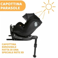 Seggiolini Auto Neonato|Chicco Seggiolino Auto Seat2Fit Air (45-105 Cm) Black Air