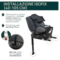 Seggiolini Auto Neonato|Chicco Seggiolino Auto Seat3Fit Air (40-125 Cm) Graphite Melange