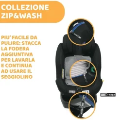 Seggiolini Auto Neonato|Chicco Seggiolino Auto Seat3Fit Zip&Wash Air (40-125 Cm)