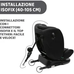 Seggiolini Auto Neonato|Chicco Seggiolino Auto Unico Evo (40-150 Cm) Black