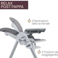 Seggioloni|Chicco Seggiolone Polly Easy Grey Melange