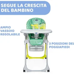 Seggioloni|Chicco Seggiolone Polly Easy Crocodile