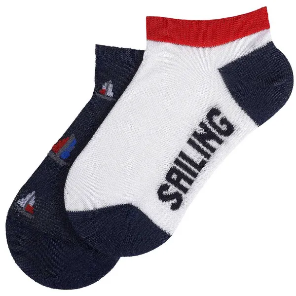 Calze E Collant|Chicco Set Calzini Modello Fantasmino Bianco E Blu