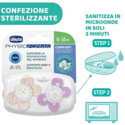 Succhietti Physioforma|Chicco Succhietto Physioforma® Comfort 6-16M (2 Pcs) Silicone Dog And Dandelion