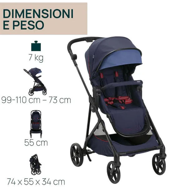 Trio E Sistemi Modulari|Chicco Trio Seety Con Kory Essential Oxford Blu