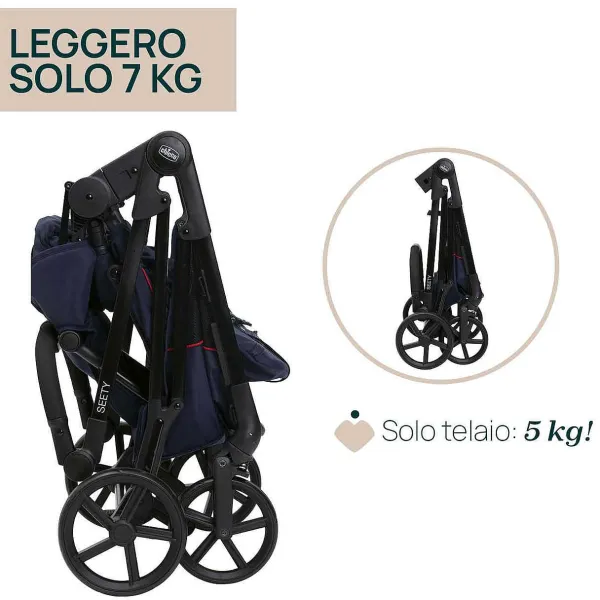 Trio E Sistemi Modulari|Chicco Trio Seety Con Kory Essential Oxford Blu