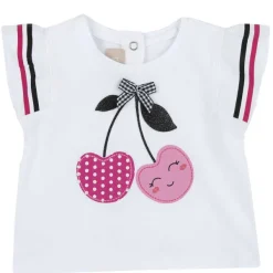 T-Shirt|Chicco T-Shirt Con Ciliegine E Fiocco