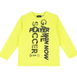 T-Shirt|Chicco T-Shirt Con Manica Lunga E Stampa Soccer Giallo Chiaro