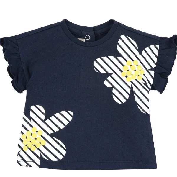 T-Shirt|Chicco T-Shirt Con Margherite E Manica Corta