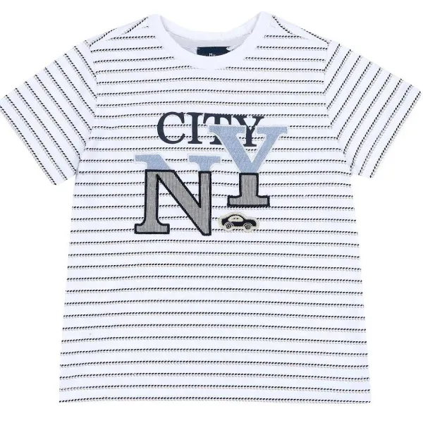 T-Shirt|Chicco T-Shirt Con Stampa E Fantasia A Righe