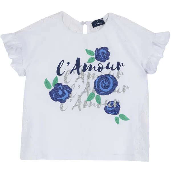 T-Shirt|Chicco T-Shirt Con Stampa E Ricami Sul Retro